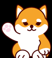 Waving Shiba Inu GIF by DEOW Japan