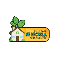 GiraReciclajeEc casa ecuador verde planeta Sticker