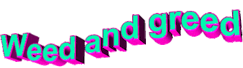 pink weed Sticker by AnimatedText