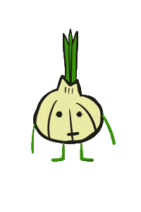 Happy Green Onion Sticker by GT8Studios