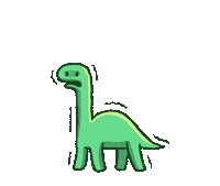 Scared Dino Sticker