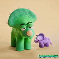 claynosaurz kids annoyed kid dad GIF