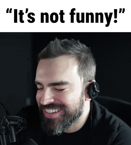 Not Funny Laughing GIF