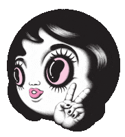 Two Fingers Peace Sticker by Ahoy