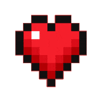 Pixel Art Red Heart Sticker by katscratch rekords