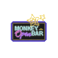 MonkeyKingdom party drink neon monkey Sticker