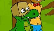dinosaur lol GIF by Estudios Animeco