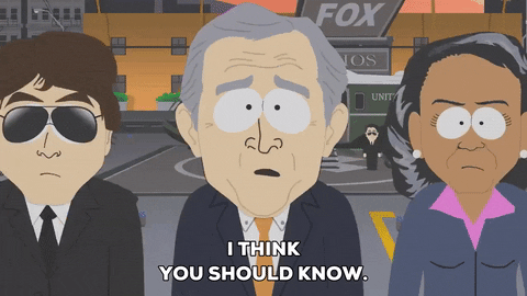 shocked george bush GIF by South Park 