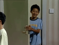 home with kids jia you er nv GIF