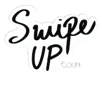 Goupi swipe up swipe shop now handwritten Sticker
