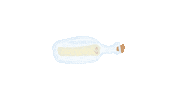 Message In A Bottle Sticker by Allie the Ellie