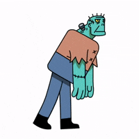 bijanshahir animation frankenstein character design walk cycle GIF