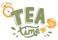 Tea Time Lc Sticker by Lewis and Carroll Tea