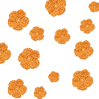 elifsinmaz logo fashion flower orange Sticker