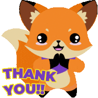 Fox Thanks Sticker by The Purple Parade