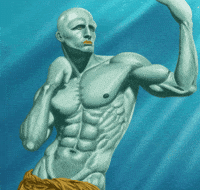 Body Builder Handsome Squidward GIF