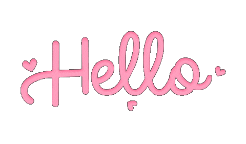 Pink Hello Sticker