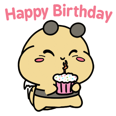 Celebrate Happy Birthday Sticker by Aminal Stickers