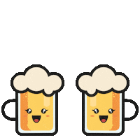 Beer Cheers Sticker by Noêmia Boêmia