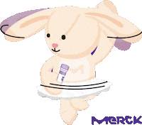Bunny Spin Sticker by Merck Life Science Taiwan