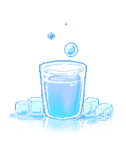 psarincedoigts drink water pixel art psari Sticker