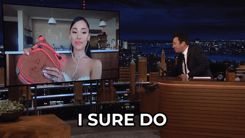 Ariana Grande Gift GIF by The Tonight Show Starring Jimmy Fallon