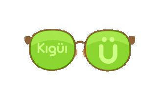 KiguiApp summer sunglasses kiwi gelt Sticker