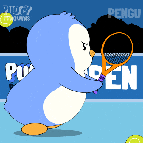 Sport Serve GIF by Pudgy Penguins