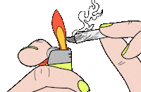 Girl Smoke Sticker