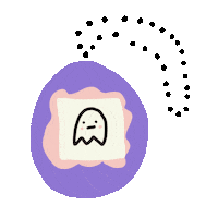 shortcakestudio retro 90s ghost boo Sticker