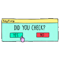 check suspicion Sticker by Teyit