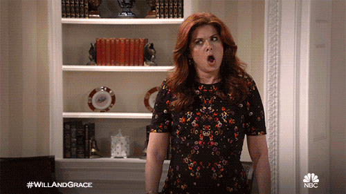 Hold On Wow GIF by Will & Grace