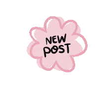 Pink New Post Sticker
