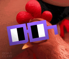 Suspicious Chicken GIF by nounish ⌐◨-◨