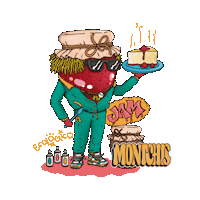 Jam Munchies Sticker by Blanca Mazariegos