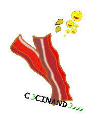 Cocinando comida bacon Cocinando panceta Sticker