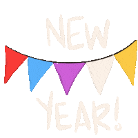 New Year Banner Sticker by Design Jord