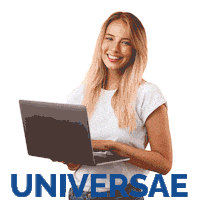 Laptop Estudiante Sticker by UNIVERSAE