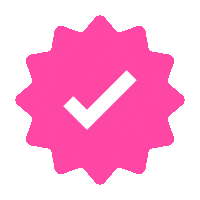 Pink Tick Sticker