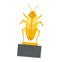 And The Winner Is Gold Sticker by Spora