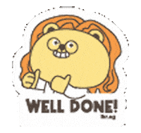 IKR_SG done lion well done well Sticker
