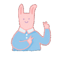 Monya2410 smile sleepy rabbit 토끼 Sticker