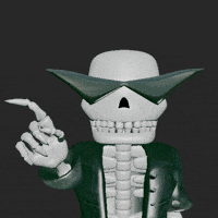 MediocreMetastasis skeleton no no no i dont think so nuh uh GIF