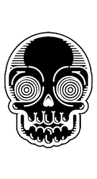 Black And White Halloween Sticker by Kaiq