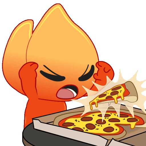 Im Hungry Pizza Time Sticker by Playember