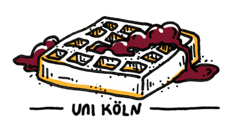 Cologne Waffle Sticker by Universität zu Köln