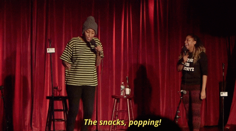 Jessica Williams Snacks GIF by 2 Dope Queens Podcast