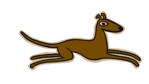 Greyhound Running Dog Sticker by Lucas Levitan