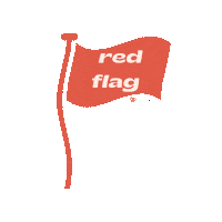 Red Flag Dating Sticker by Snack