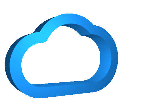 3D Cloud Sticker